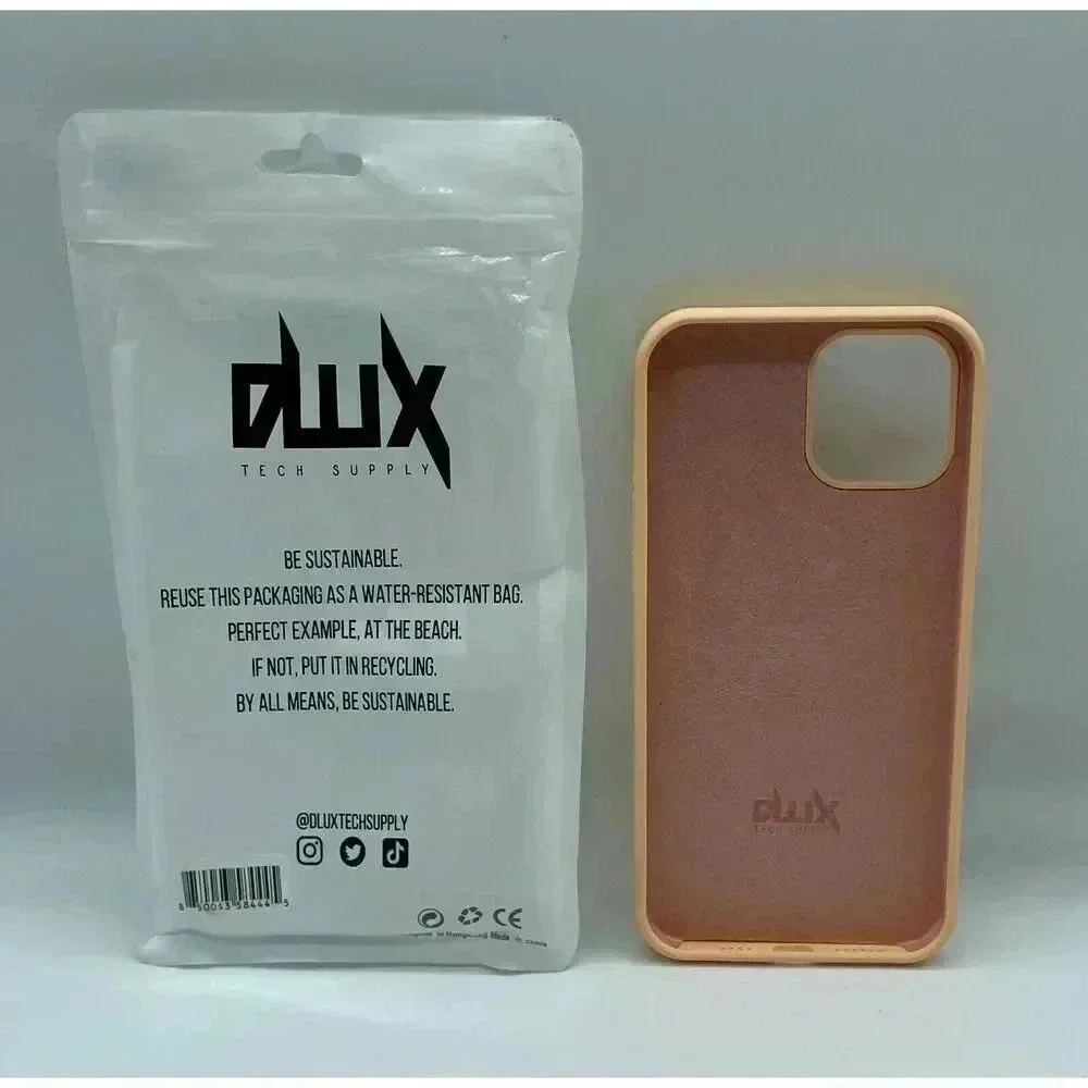 DLUX Peach Silicone Case For‎ iPhone 12 Pro Max Shockproof Anti-Scratch